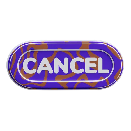 Botón cancelar  3D Icon