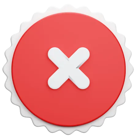 Botón de círculo de rechazo  3D Icon