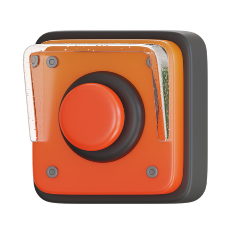 Botón de alarma  3D Icon