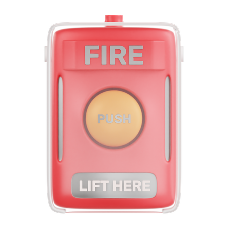 Botón de alarma de incendio  3D Icon