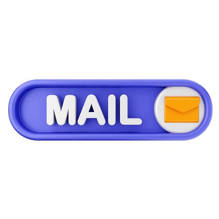 Botón de texto de correo  3D Icon