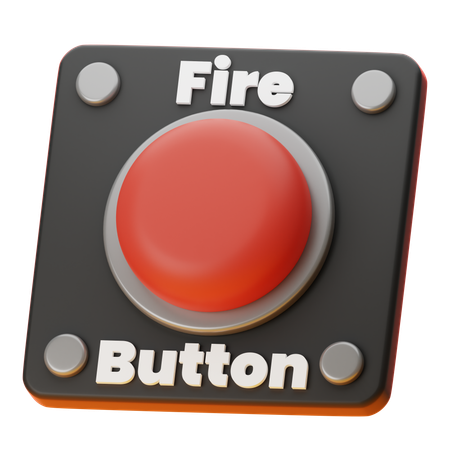 Boton de emergencia  3D Icon