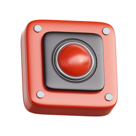 Boton de emergencia  3D Icon