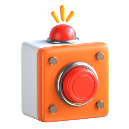 Boton de emergencia  3D Icon