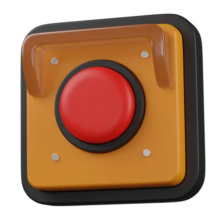 Boton de emergencia  3D Icon