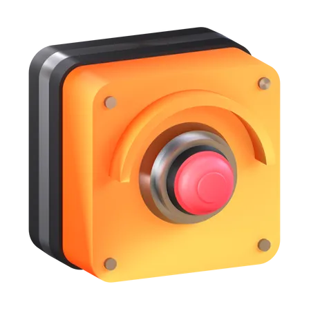 Boton de emergencia  3D Icon