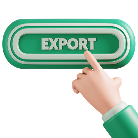 Botón de exportación  3D Icon