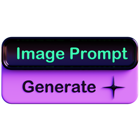 Botón de generación de solicitud de imagen  3D Icon