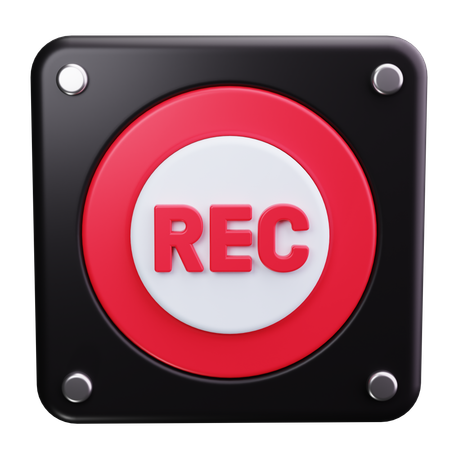 Botón de grabación  3D Icon