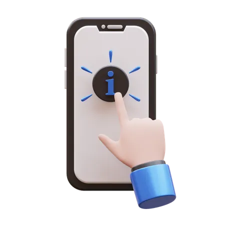 Botón de información del gesto de la mano  3D Icon