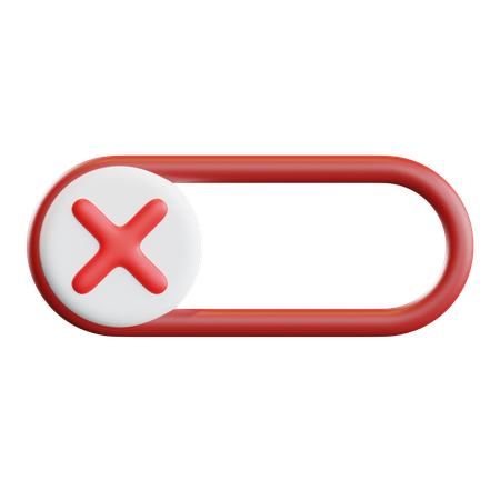 Botón de interruptor de rechazo  3D Icon