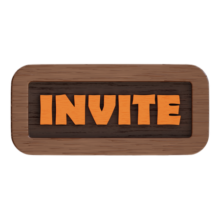 Botón de invitación  3D Icon