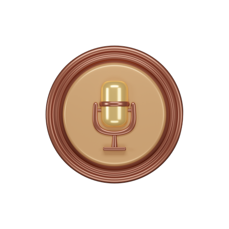 Botón del micrófono  3D Icon
