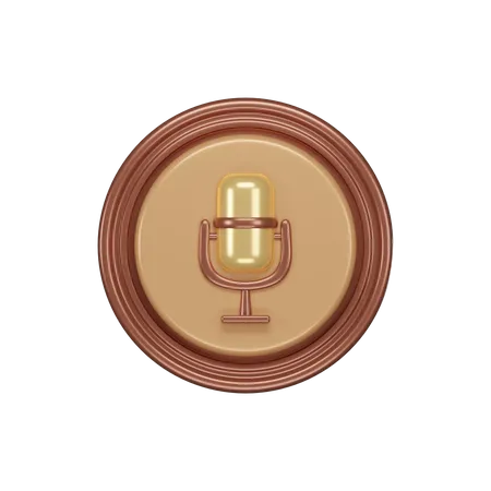 Botón del micrófono  3D Icon