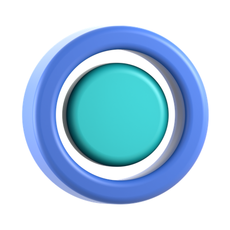Boton de radio  3D Icon