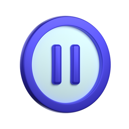 Botón de pausa  3D Icon