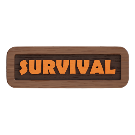 Botón de supervivencia  3D Icon