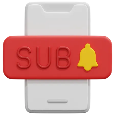 Botón de suscripción  3D Icon