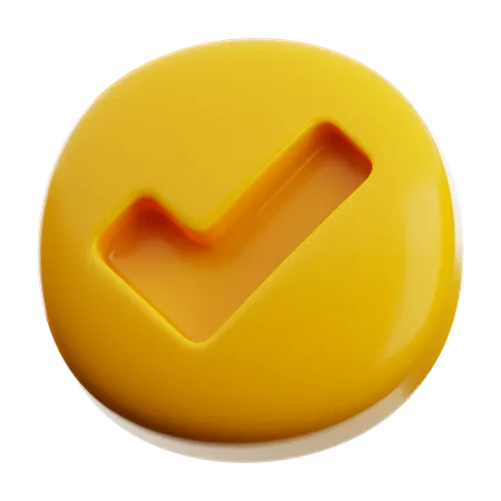Botón de verificación  3D Icon