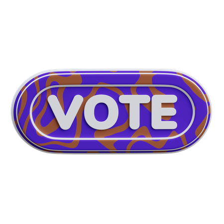 Botón de voto  3D Icon