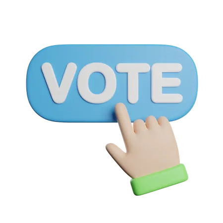 Botón de voto  3D Icon