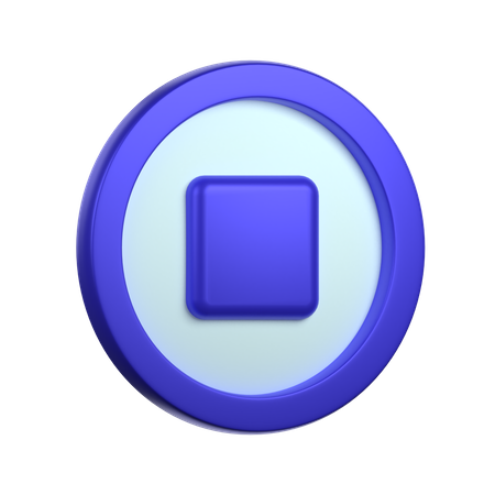 Botón Detener  3D Icon