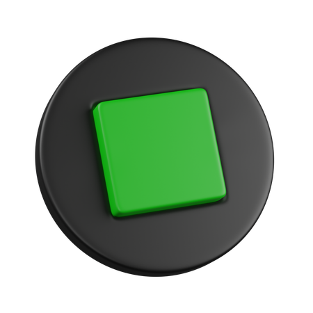 Botón Detener  3D Icon