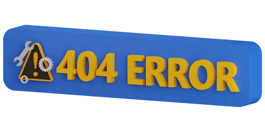 Botón de error 404  3D Icon