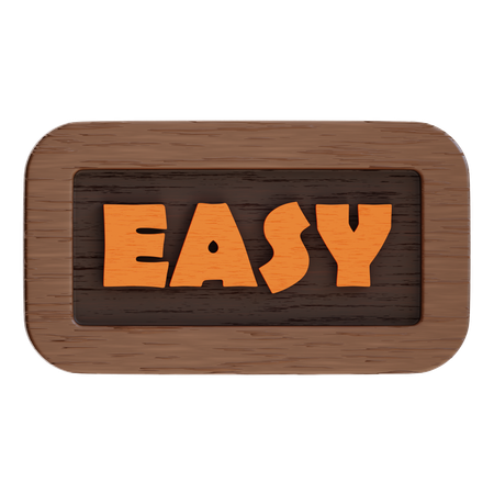 Botón fácil  3D Icon