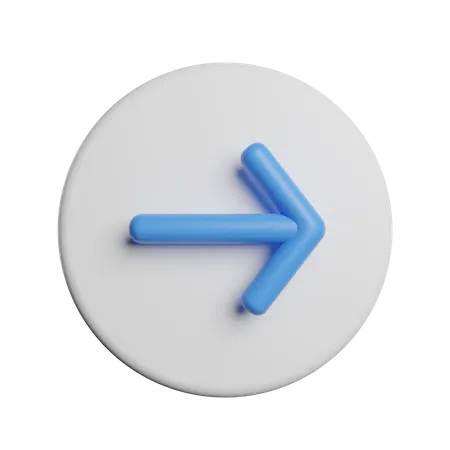 Botón de flecha derecha  3D Illustration