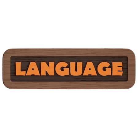 Botón de idioma  3D Icon