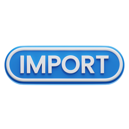 Botón de importación  3D Icon