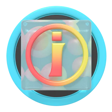 Botón de información  3D Icon
