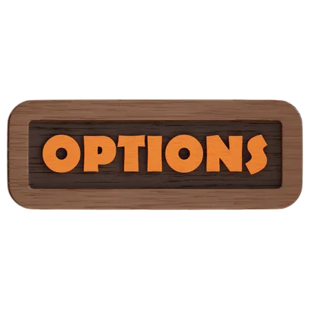 Botón de opciones  3D Icon