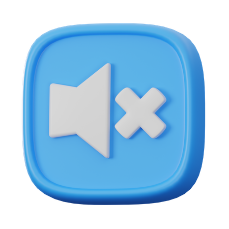 Botón de apagado de volumen  3D Icon
