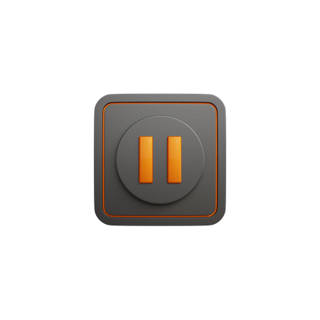 Botón de pausa  3D Icon