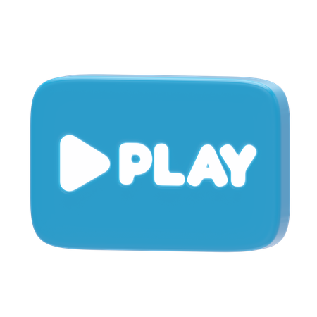 Botón de play  3D Icon