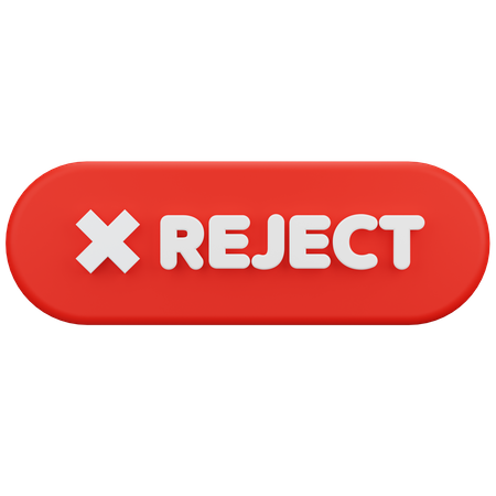 Botón de rechazo  3D Icon