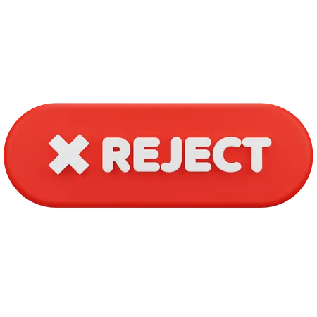 Botón de rechazo  3D Icon