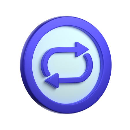 Botón repetir  3D Icon