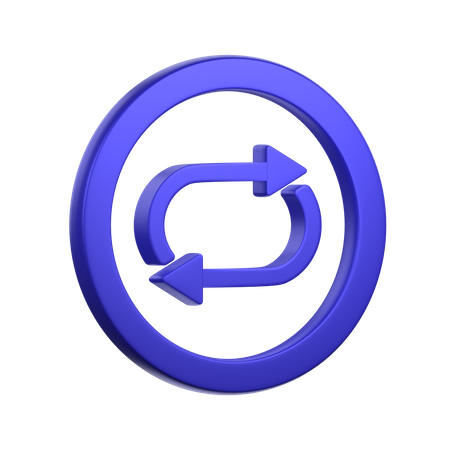 Botón repetir  3D Icon