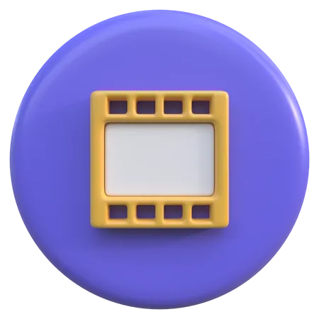 Botón de vídeo  3D Icon