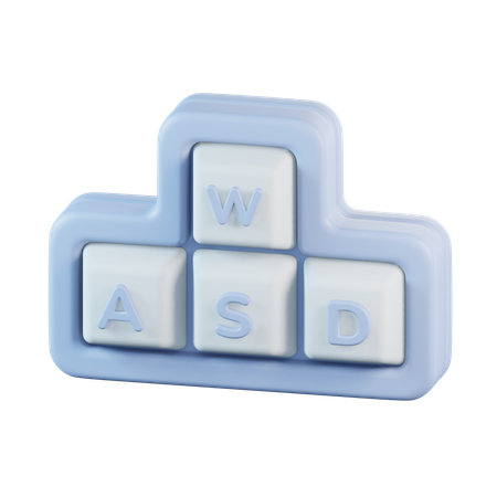 Botón wasd  3D Icon