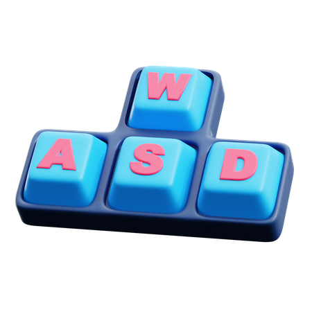 Botón wasd  3D Icon