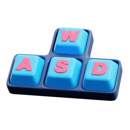 Botón wasd  3D Icon