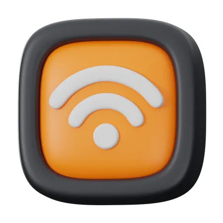 Botón wifi  3D Icon