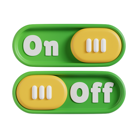 Botones de encendido y apagado  3D Icon