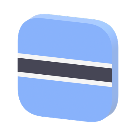 Botswana Flag  3D Icon