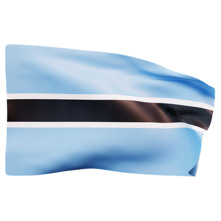 Botsuana-Flagge  3D Icon