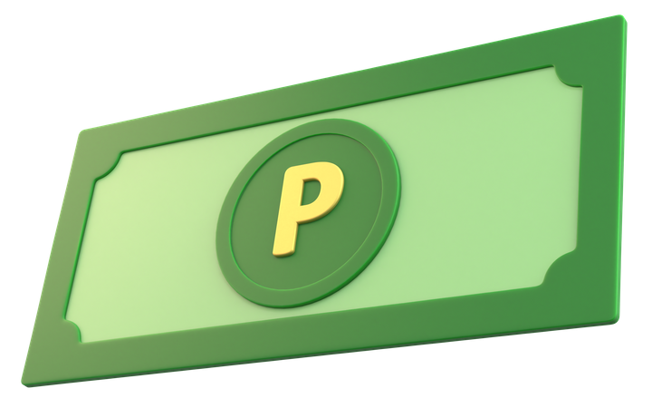Botswana Pula Money  3D Icon